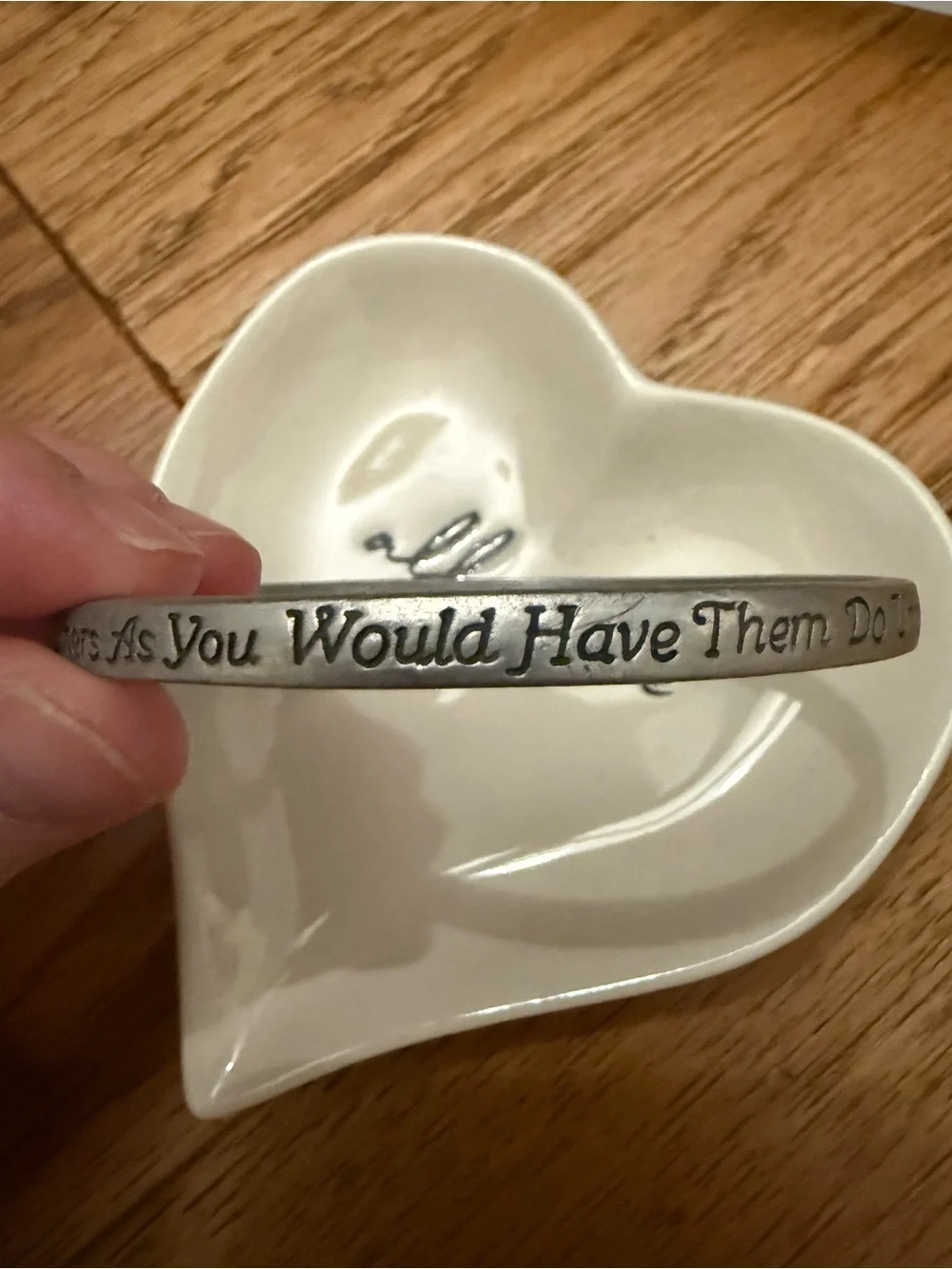 Sterling-silver Golden Rule Bracelet by Laurel Elliott